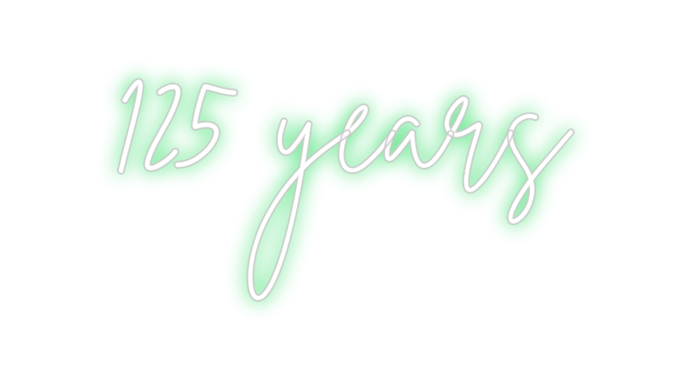Néon personnalisé: 125 years