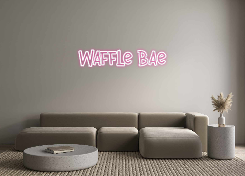 Néon personnalisé: Waffle bae