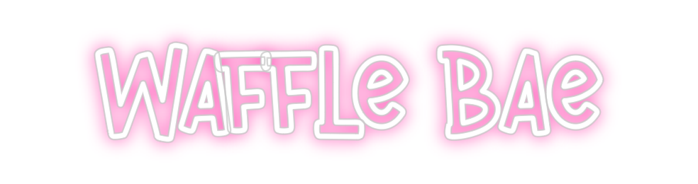Néon personnalisé: Waffle bae