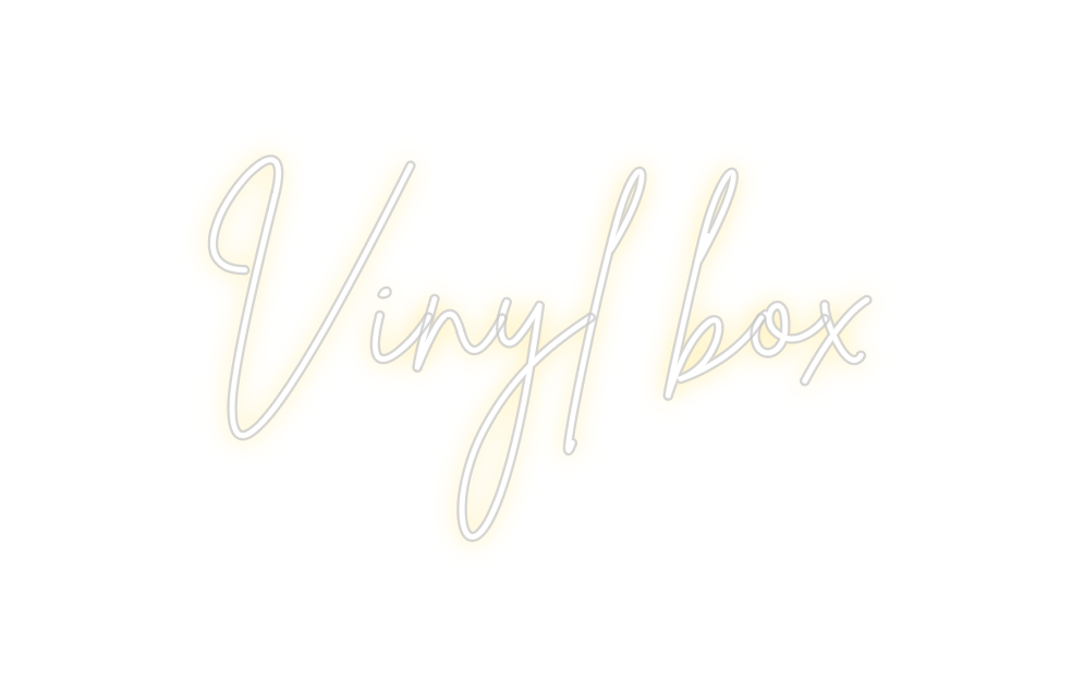 Néon personnalisé: Vinyl box