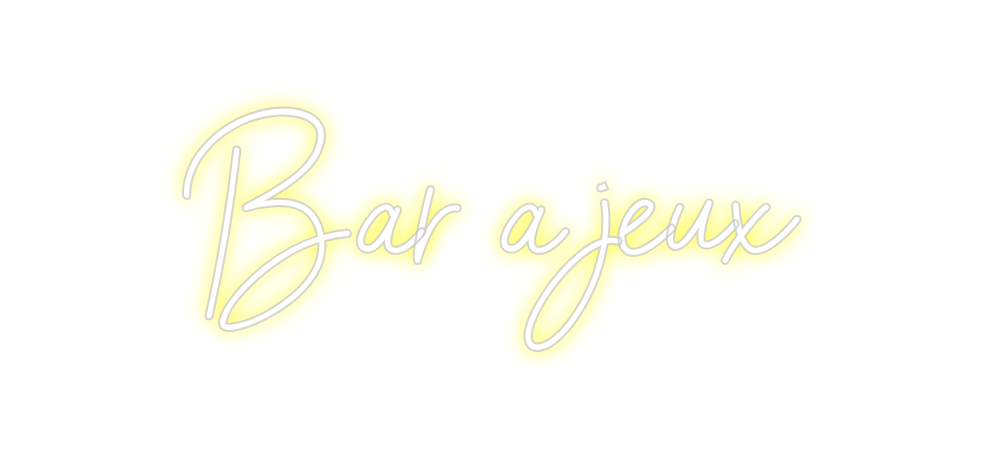 Néon personnalisé: Bar à jeux