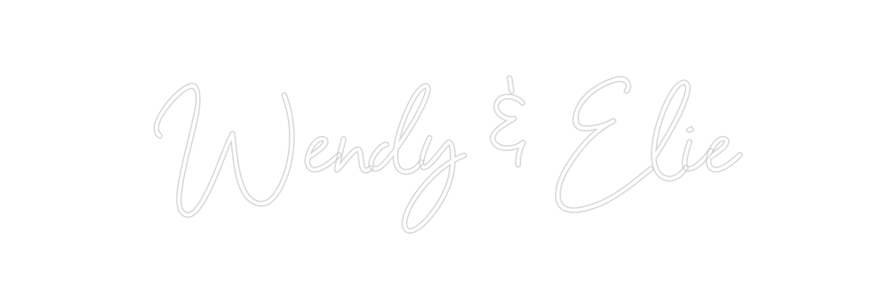 Néon personnalisé: Wendy & Elie