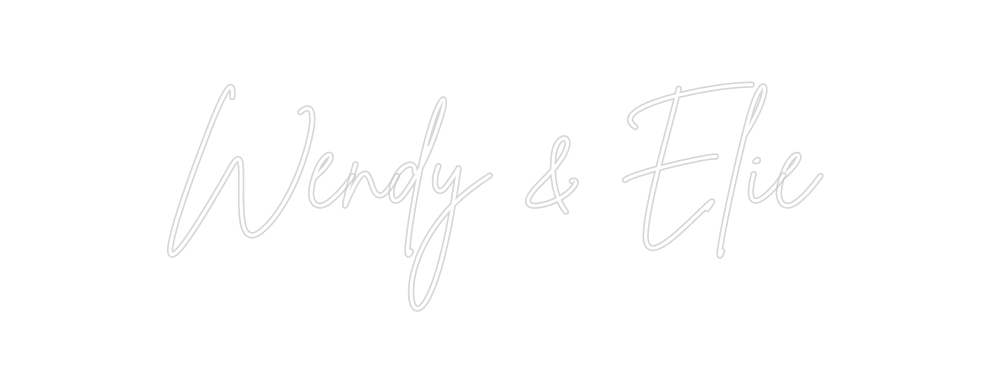 Néon personnalisé: Wendy & Elie