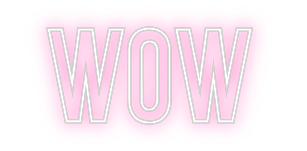 Néon personnalisé: WOW