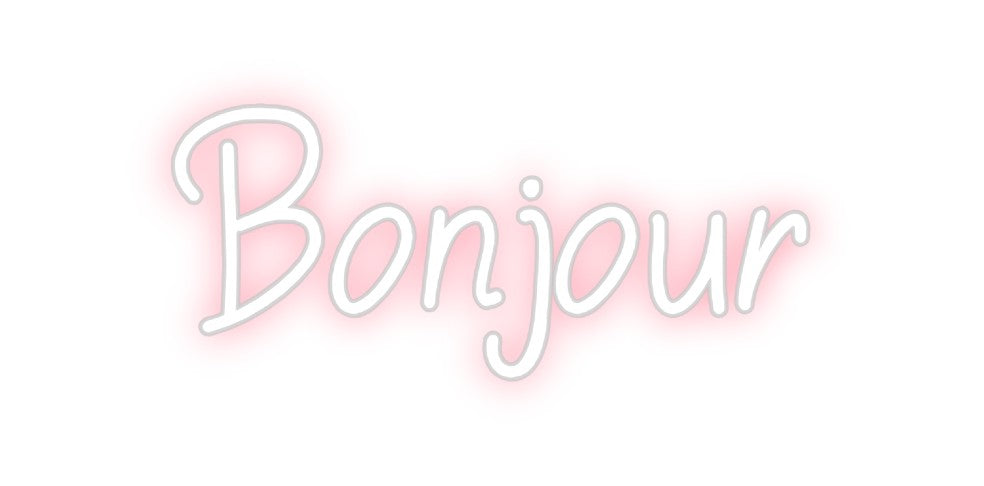 Néon personnalisé: Bonjour