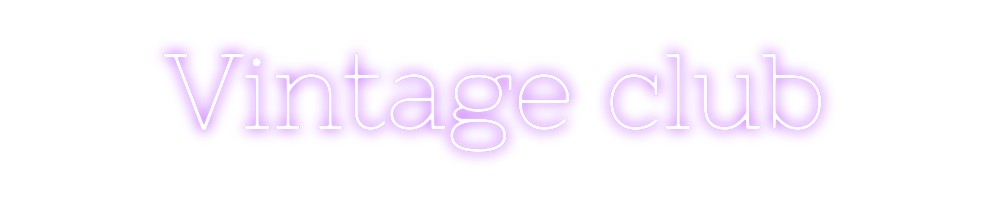 Néon personnalisé: Vintage club