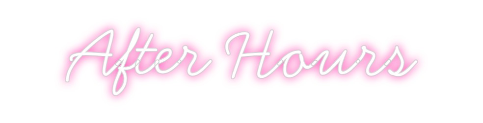 Néon personnalisé: After Hours