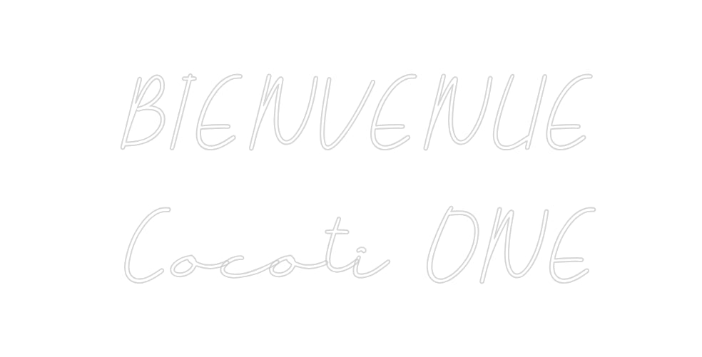 Néon personnalisé: BIENVENUE
C...