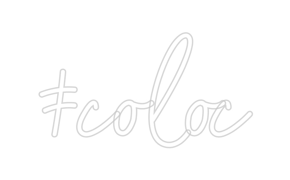 Néon personnalisé: ≠coloc