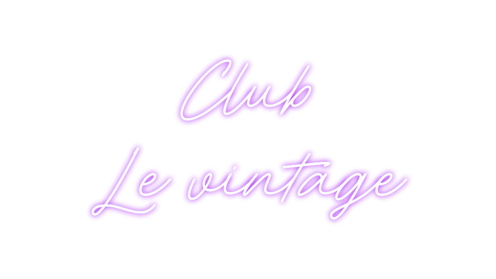Néon personnalisé: Club
L...