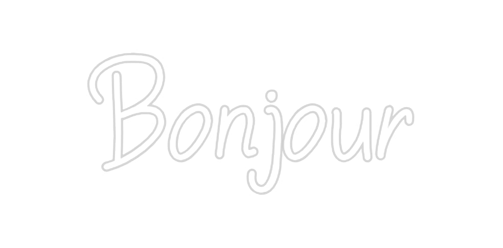 Néon personnalisé: Bonjour