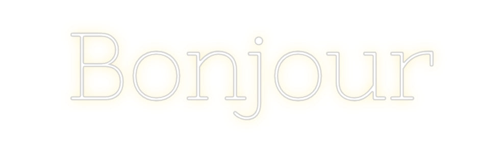 Néon personnalisé: Bonjour