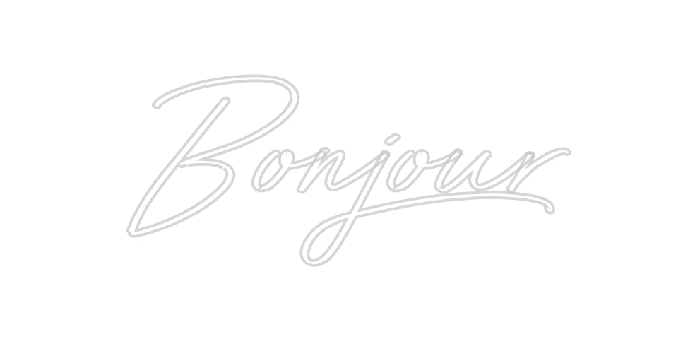 Néon personnalisé: Bonjour