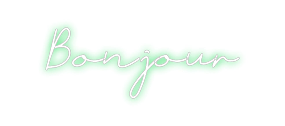 Néon personnalisé: Bonjour