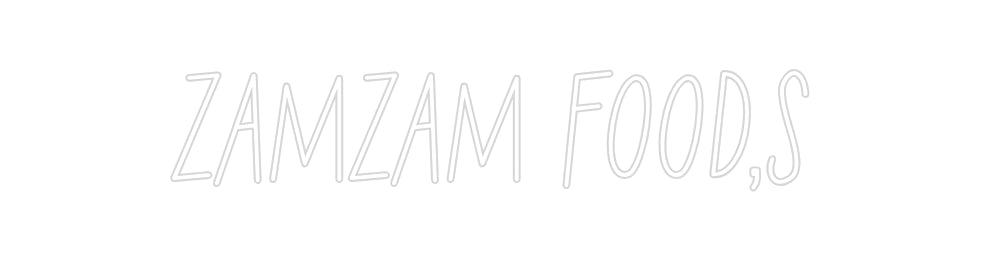 Néon personnalisé: ZAMZAM FOOD,S