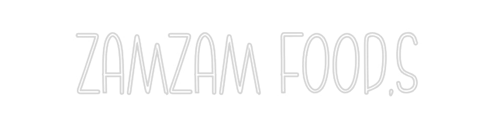 Néon personnalisé: ZAMZAM FOOD,S