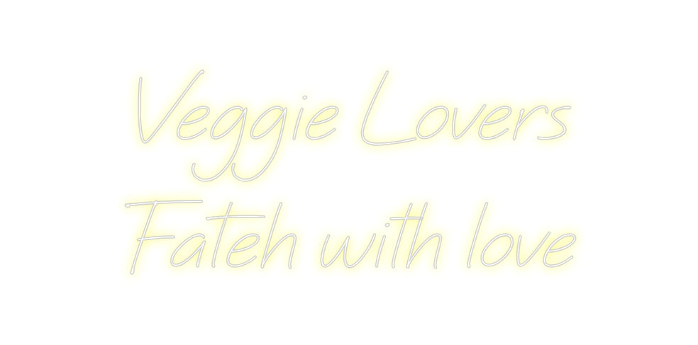 Néon personnalisé: Veggie Love...