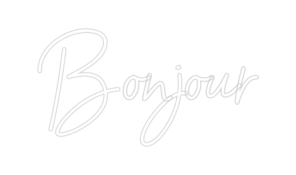 Néon personnalisé: Bonjour