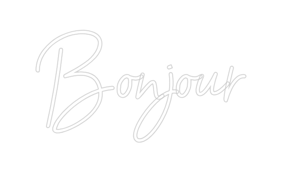 Néon personnalisé: Bonjour
