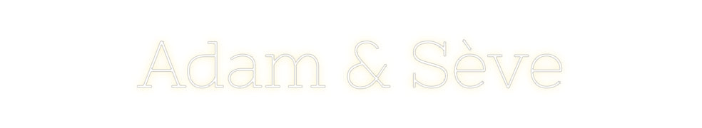 Néon personnalisé: Adam & Sève