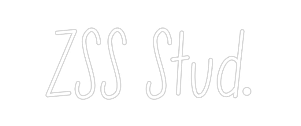 Néon personnalisé: ZSS Stud.