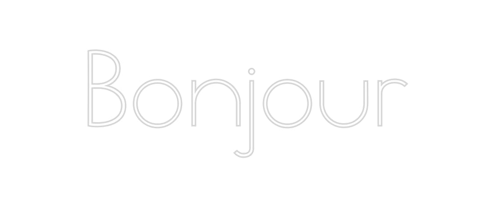 Néon personnalisé: Bonjour