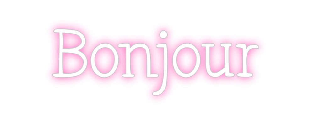 Néon personnalisé: Bonjour