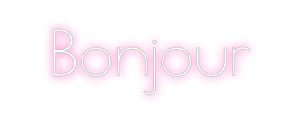 Néon personnalisé: Bonjour