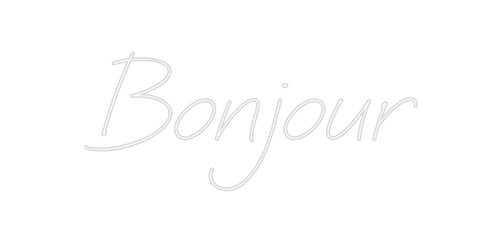 Néon personnalisé: Bonjour