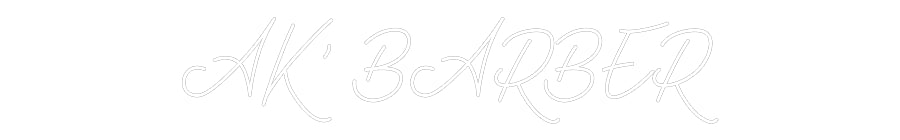 Néon personnalisé: AK’ BARBER