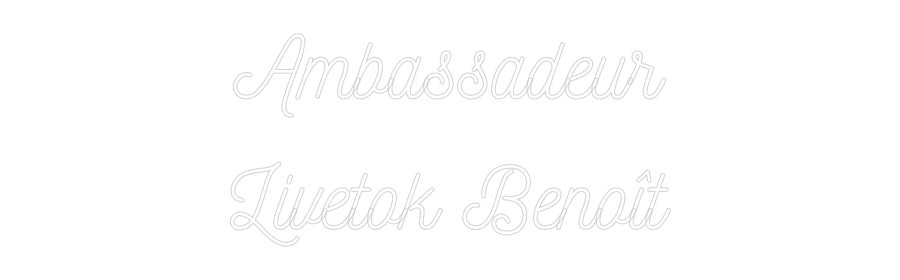 Néon personnalisé: Ambassadeur
...
