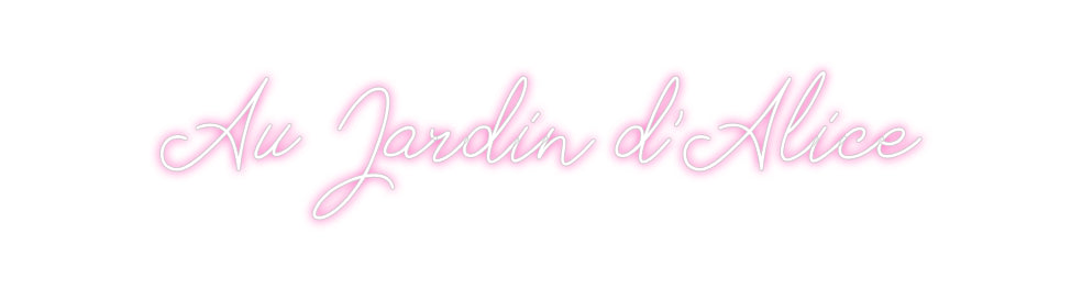 Néon personnalisé: Au Jardin d'A...