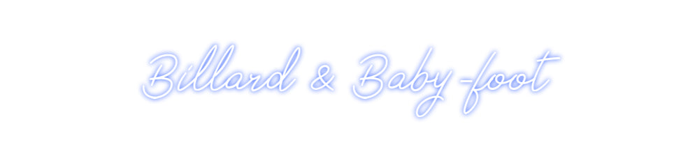 Néon personnalisé: Billard & Bab...