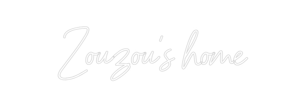 Néon personnalisé: Zouzou's home