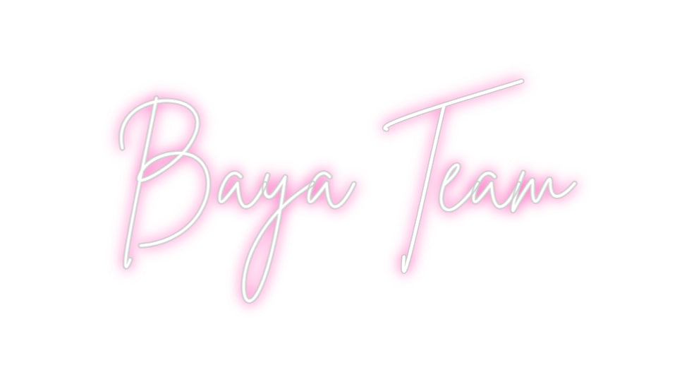 Néon personnalisé: Baya Team
