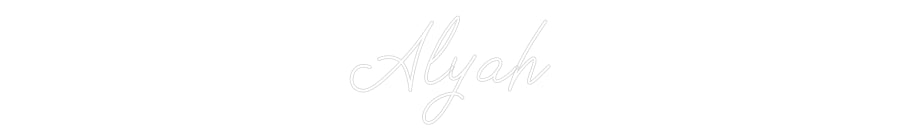 Néon personnalisé: Alyah