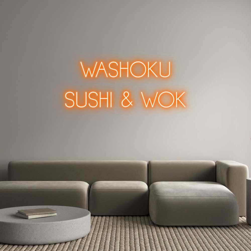 Néon personnalisé: WASHOKU
SUS...