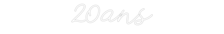 Néon personnalisé: 20ans