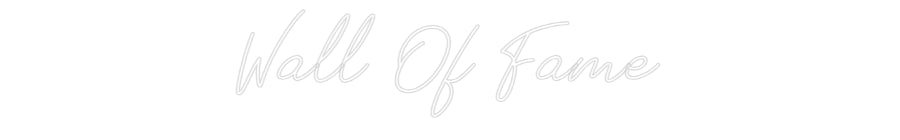 Néon personnalisé: Wall Of Fame