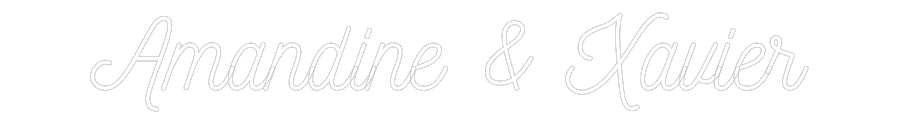 Néon personnalisé: Amandine & Xa...