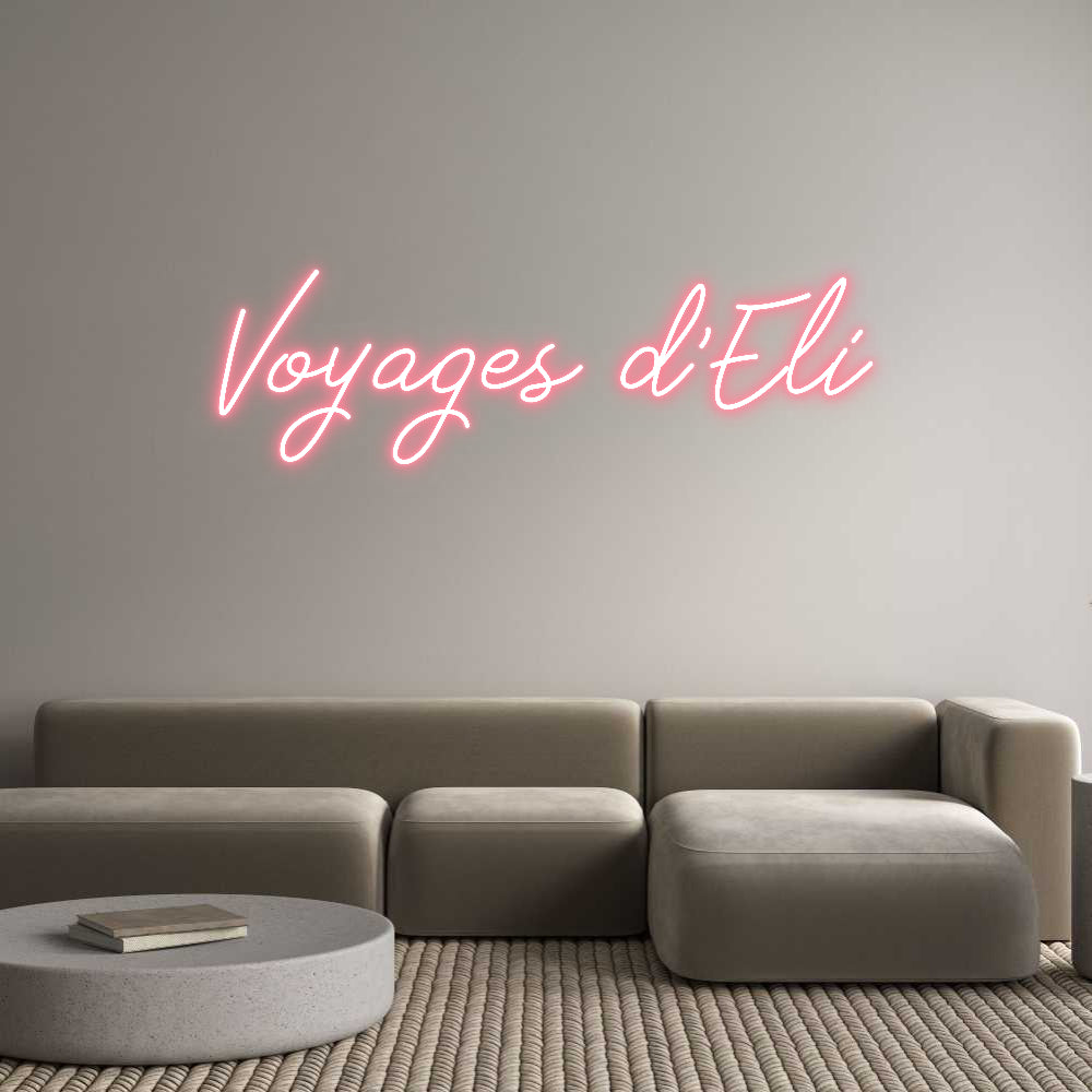 Néon personnalisé: Voyages d’Eli