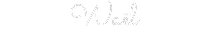 Néon personnalisé: Waël