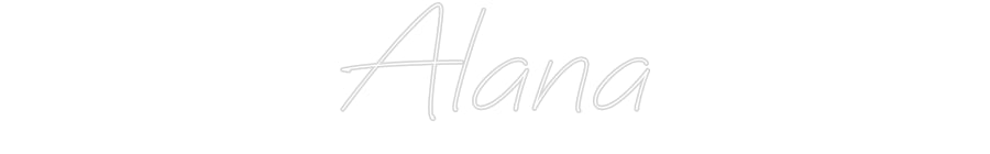 Néon personnalisé: Alana