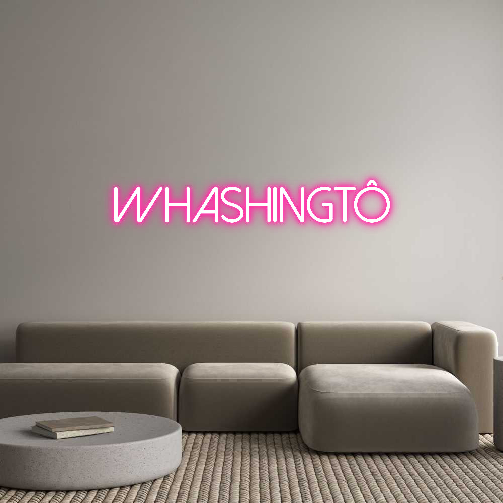 Néon personnalisé: Whashingtô