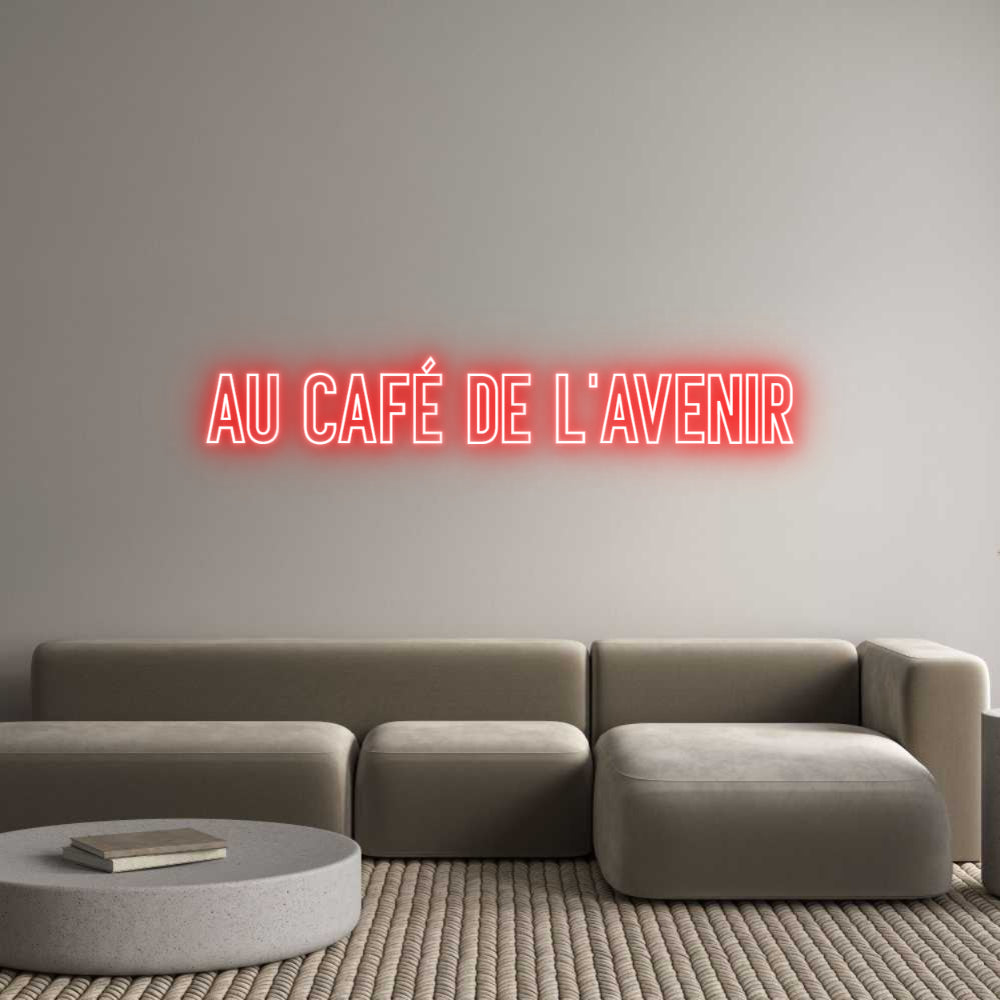 Néon personnalisé: AU CAFÉ DE L'...