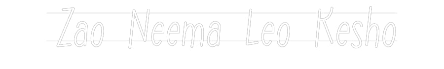 Néon personnalisé: Zao Neema Lé...