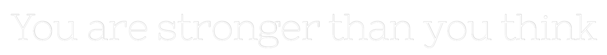 Néon personnalisé: You are stron...