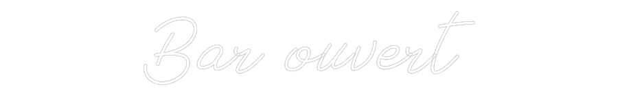 Néon personnalisé: Bar ouvert