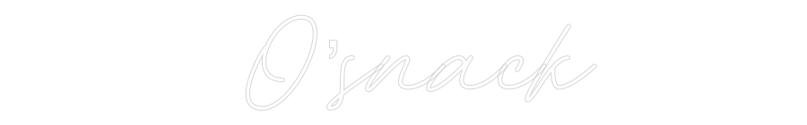 Néon personnalisé: O’snack