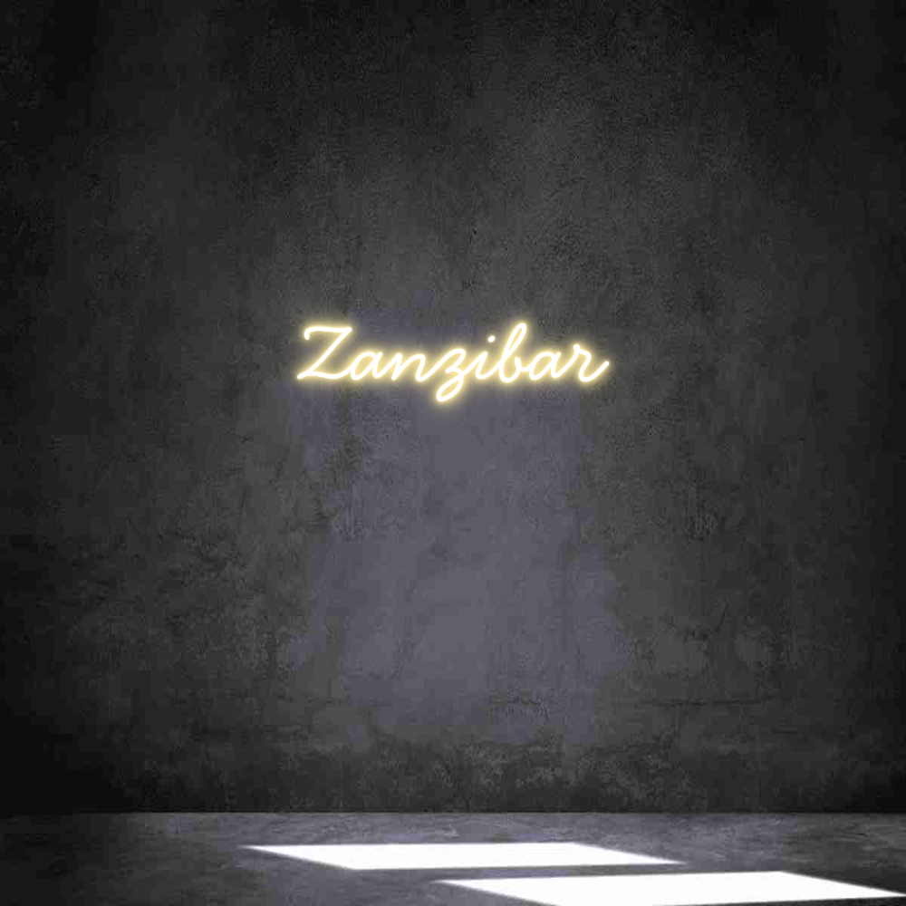 Néon personnalisé: Zanzibar